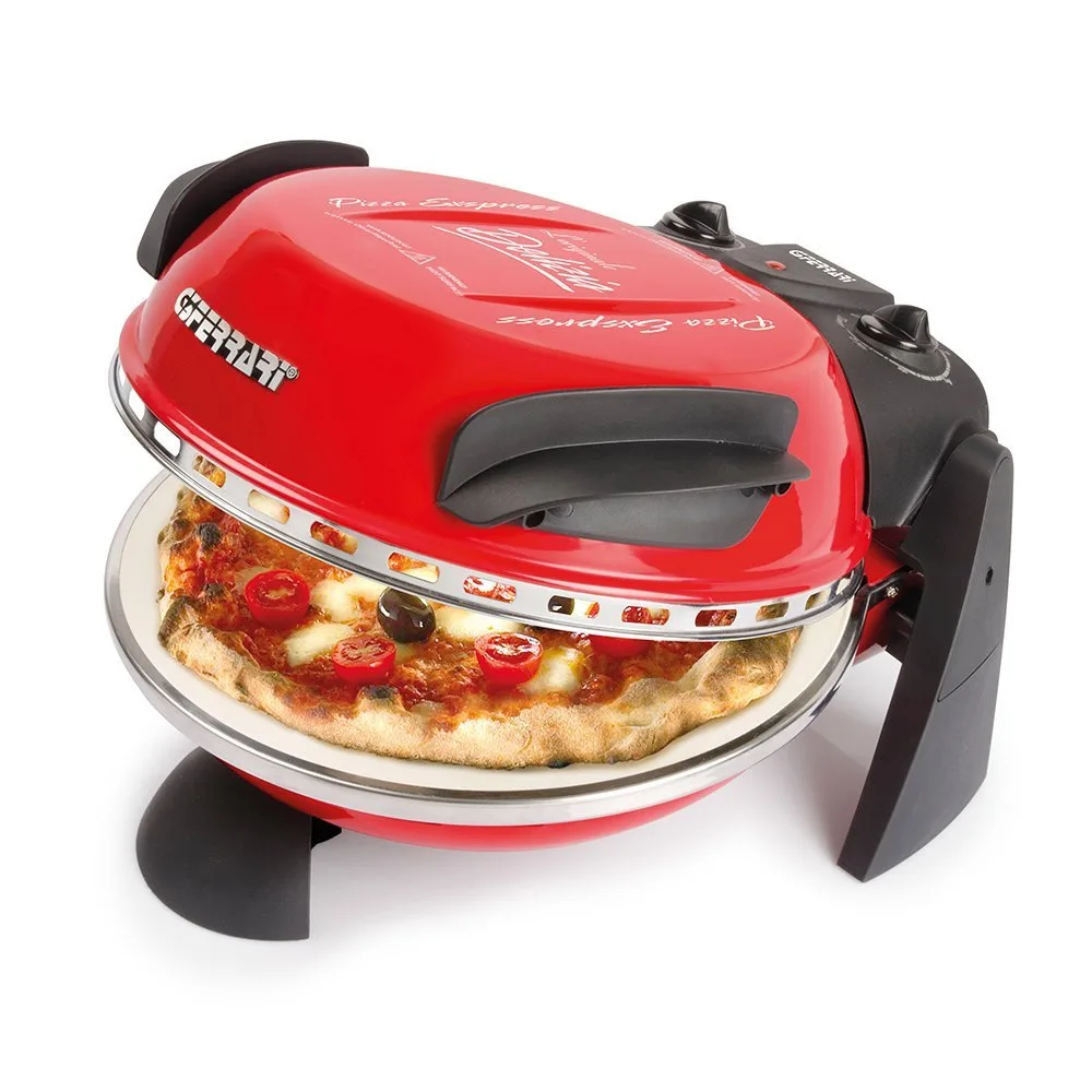 G3Ferrari Pizzamaker Pizza Express Delizia von oben mit rotem Gehäuse