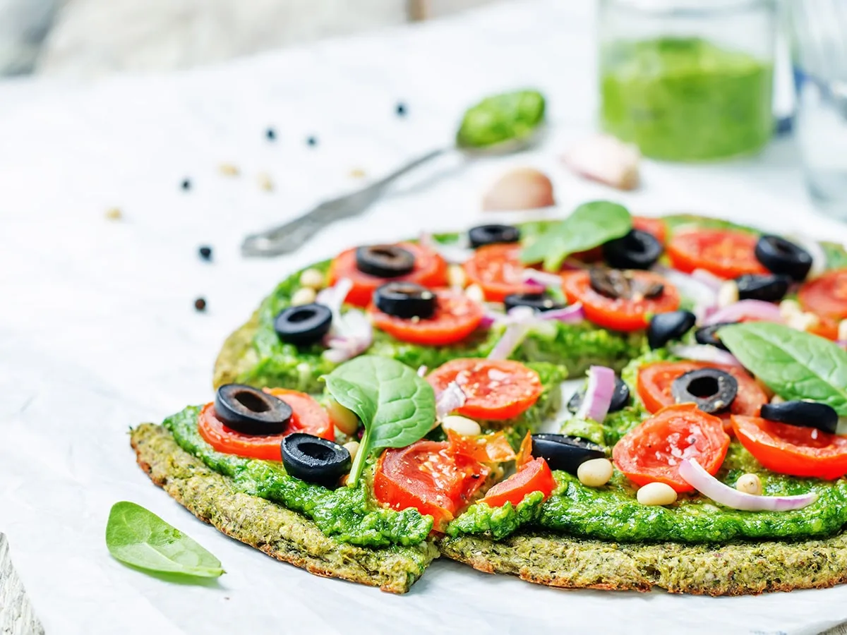vegane Pizza ohne Käse
